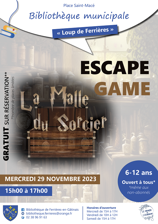 Escape Game Le trésor de Pépin adulte - Office de tourisme de Ferrières  et des 4 Vallées